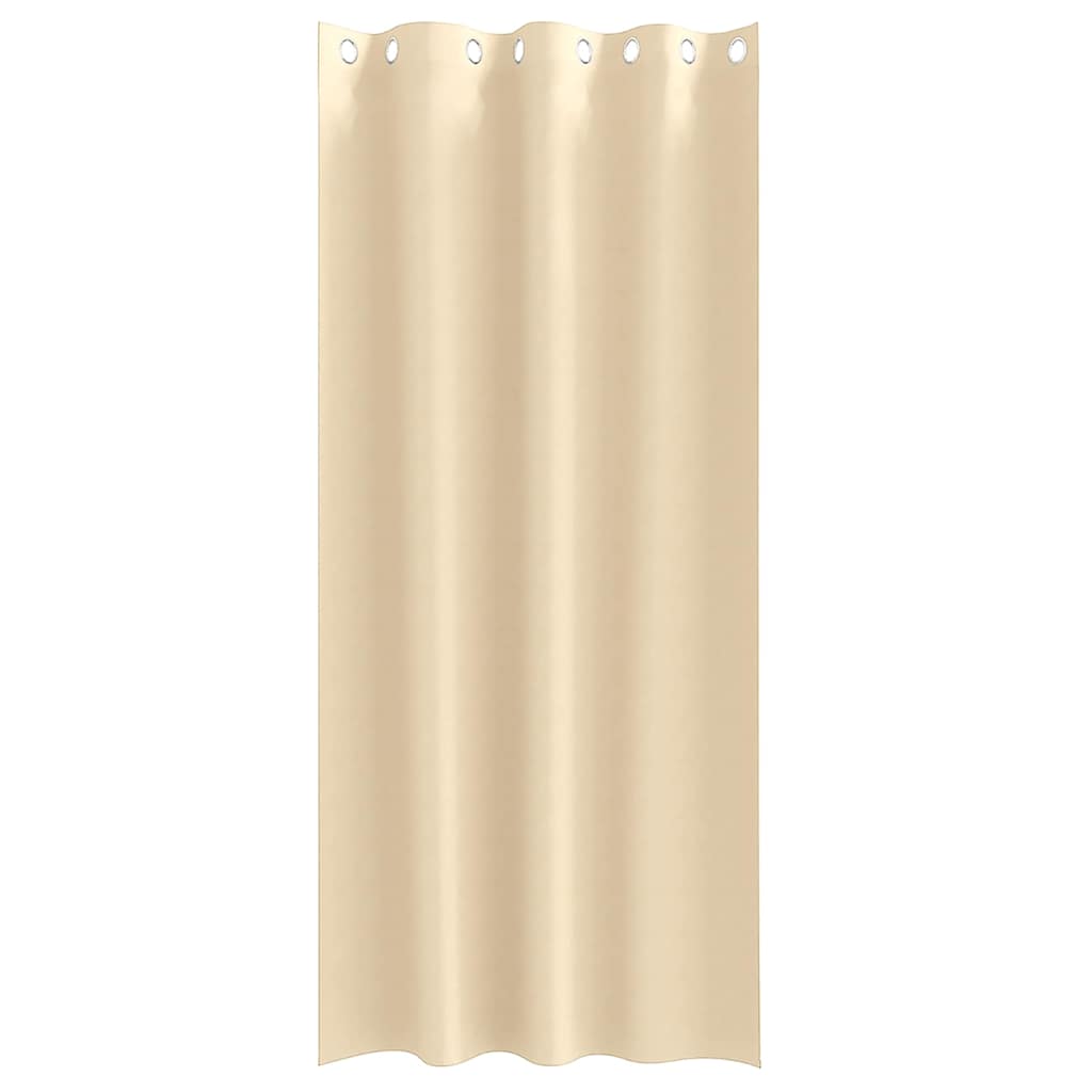 Mørklægningsgardiner med ringe 2 pcs Creme 260 x 140 cm