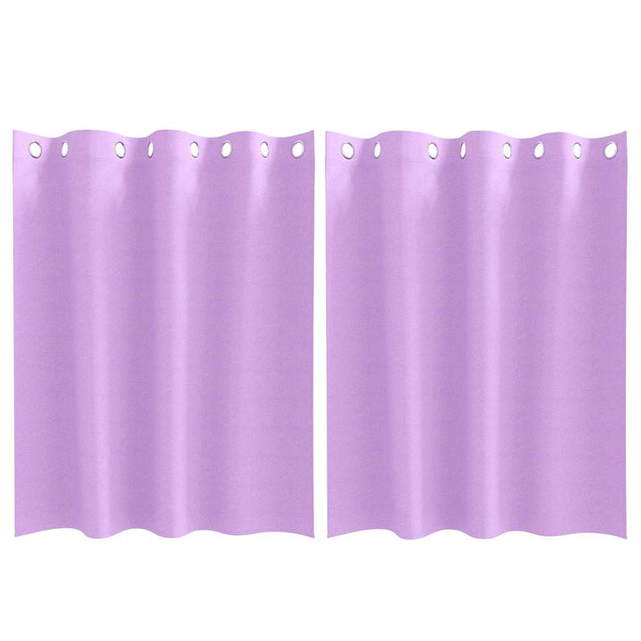 Mørklægningsgardiner med ringe 2 stk. Lilla 140 x 140 cm