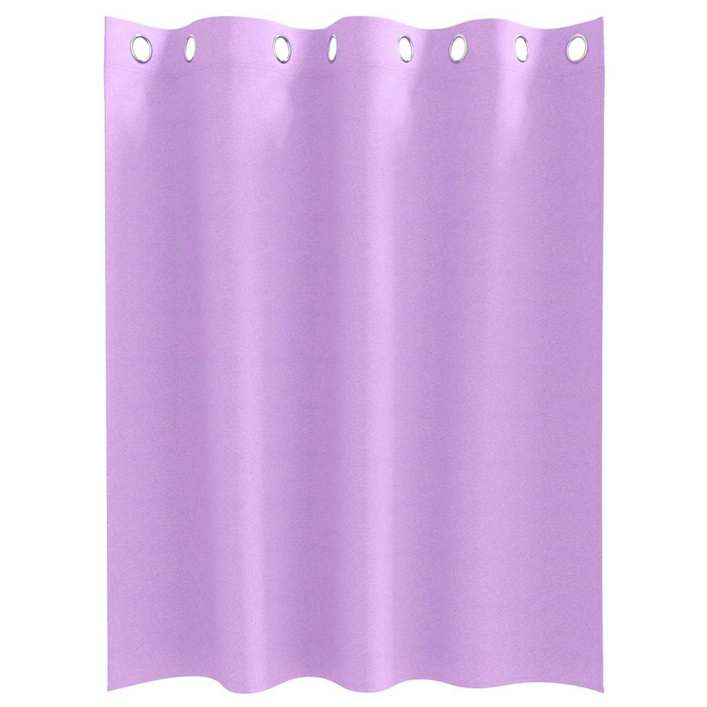 Mørklægningsgardiner med ringe 2 stk. Lilla 140 x 140 cm