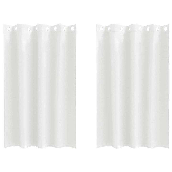 Mørklægningsgardiner med ringe 2 stk. Ren Hvid 175 x 140 cm