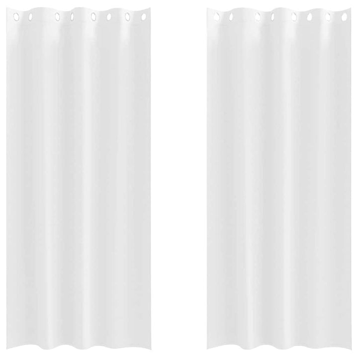 Mørklægningsgardiner med ringe 2 pcs Ren Hvid 260 x 140 cm