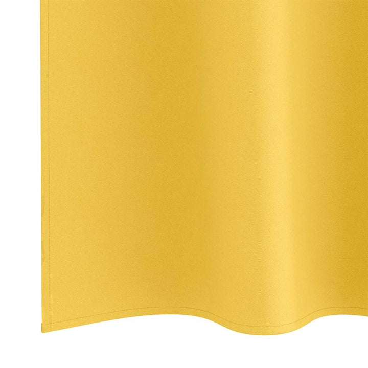 Mørklægningsgardiner med ringe 2 pcs Sennepsgul 245 x 140 cm