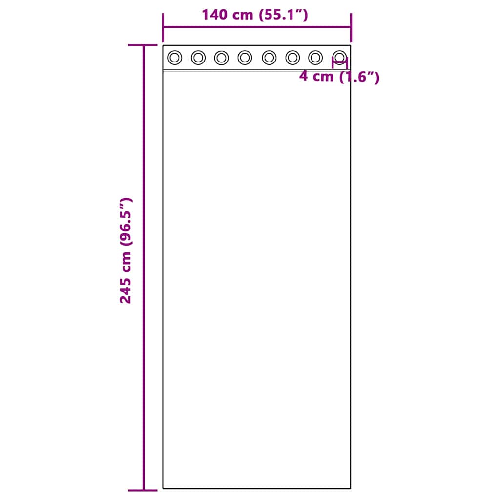 Mørklægningsgardiner med ringe 2 pcs Sennepsgul 245 x 140 cm
