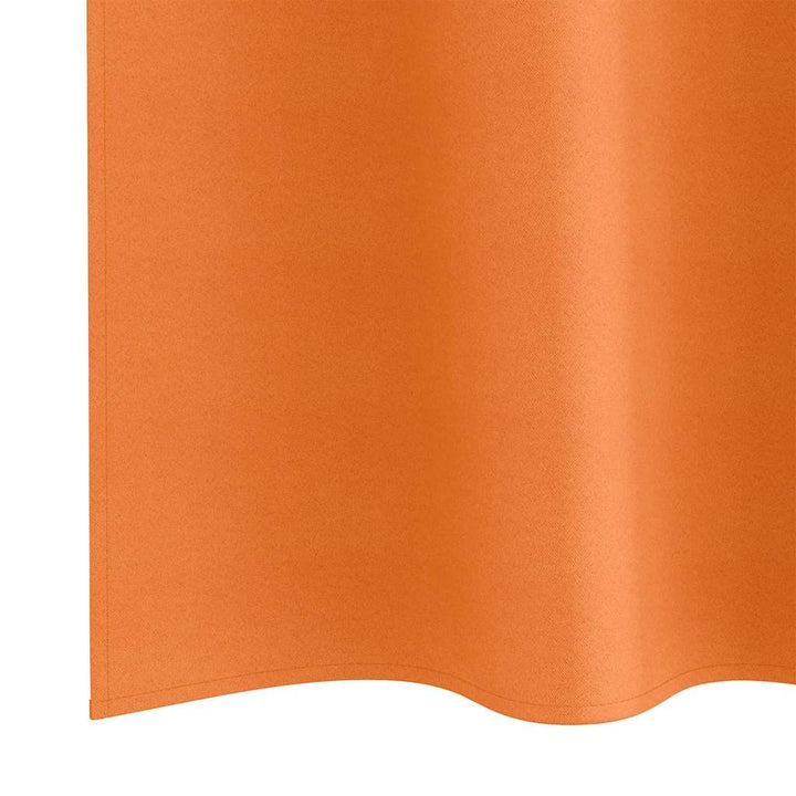 Mørklægningsgardiner med ringe 2 stk. Lys Orange 175 x 140 cm
