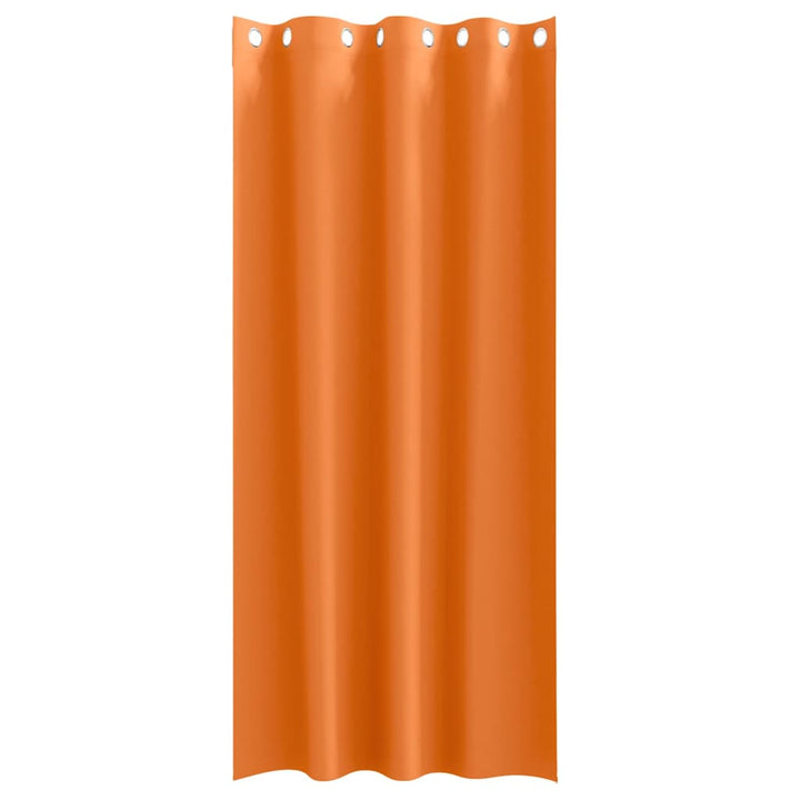 Mørklægningsgardiner med ringe 2 pcs Lys Orange 225 x 140 cm