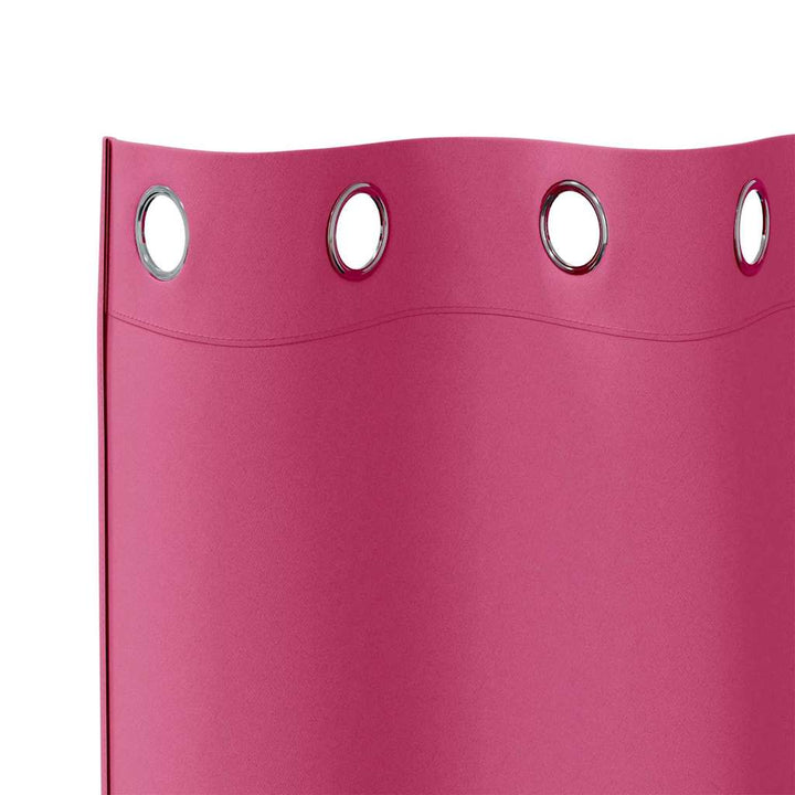 Mørklægningsgardiner med ringe 2 stk. Lys Pink 225 x 140 cm