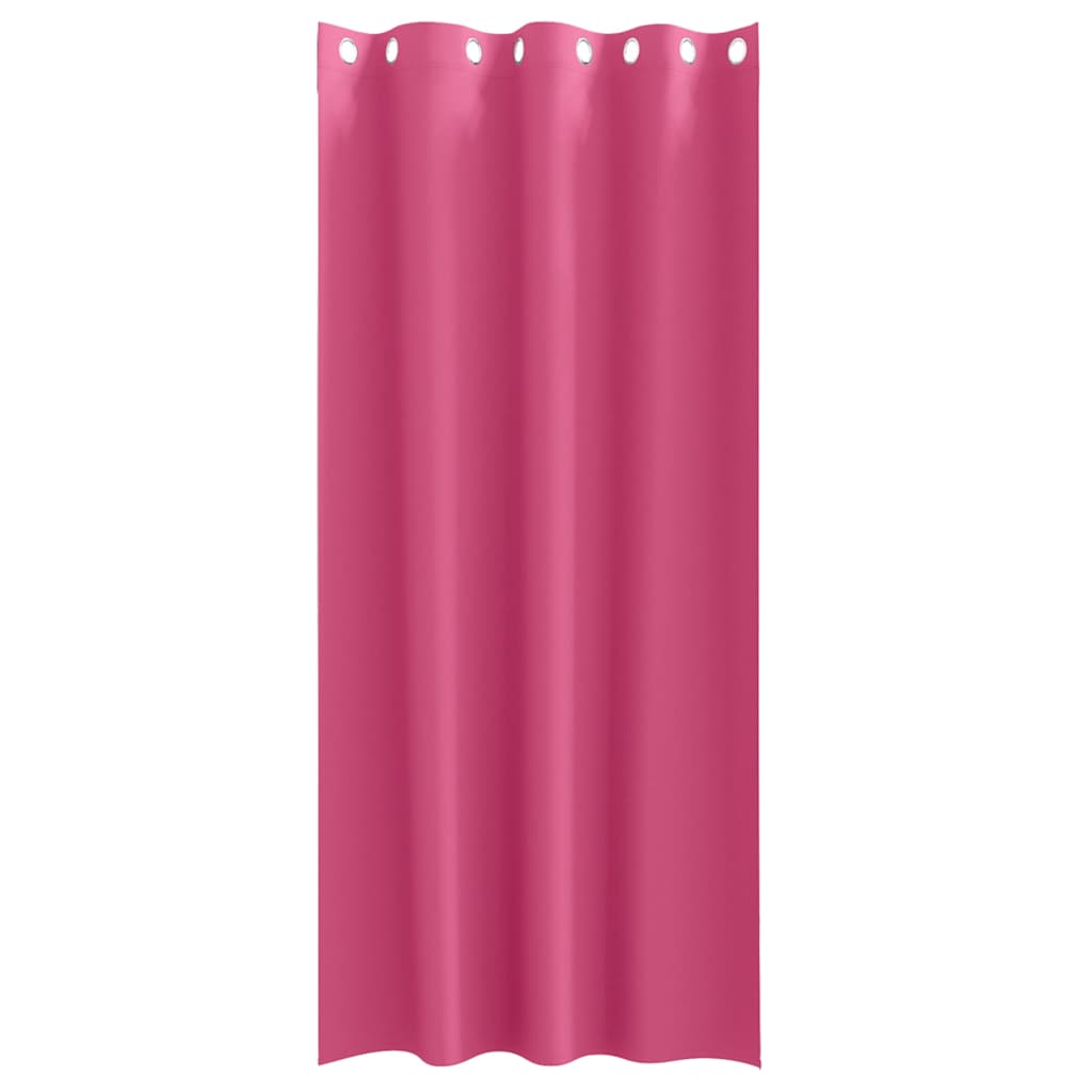 Mørklægningsgardiner med ringe 2 stk. Lys Pink 260 x 140 cm