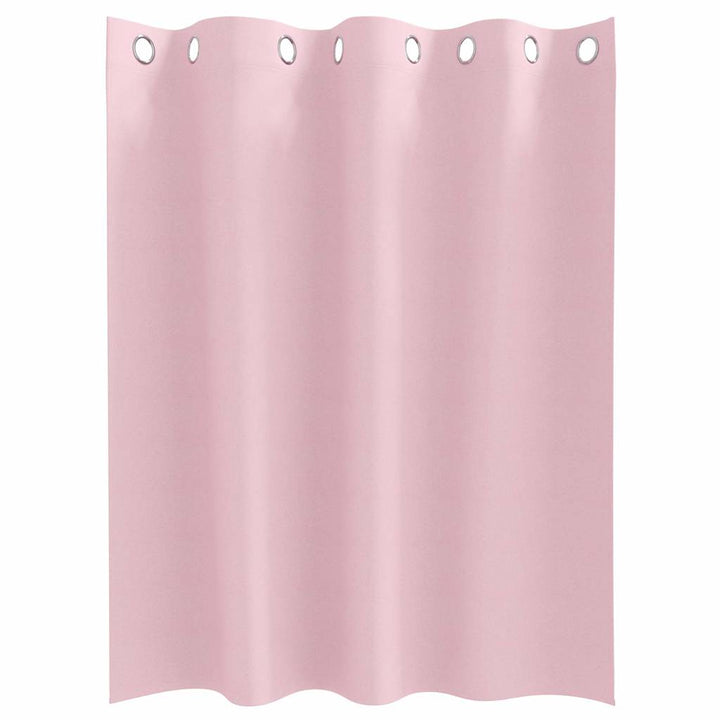 Mørklægningsgardiner med ringe 2 stk. Lyserød 140 x 140 cm