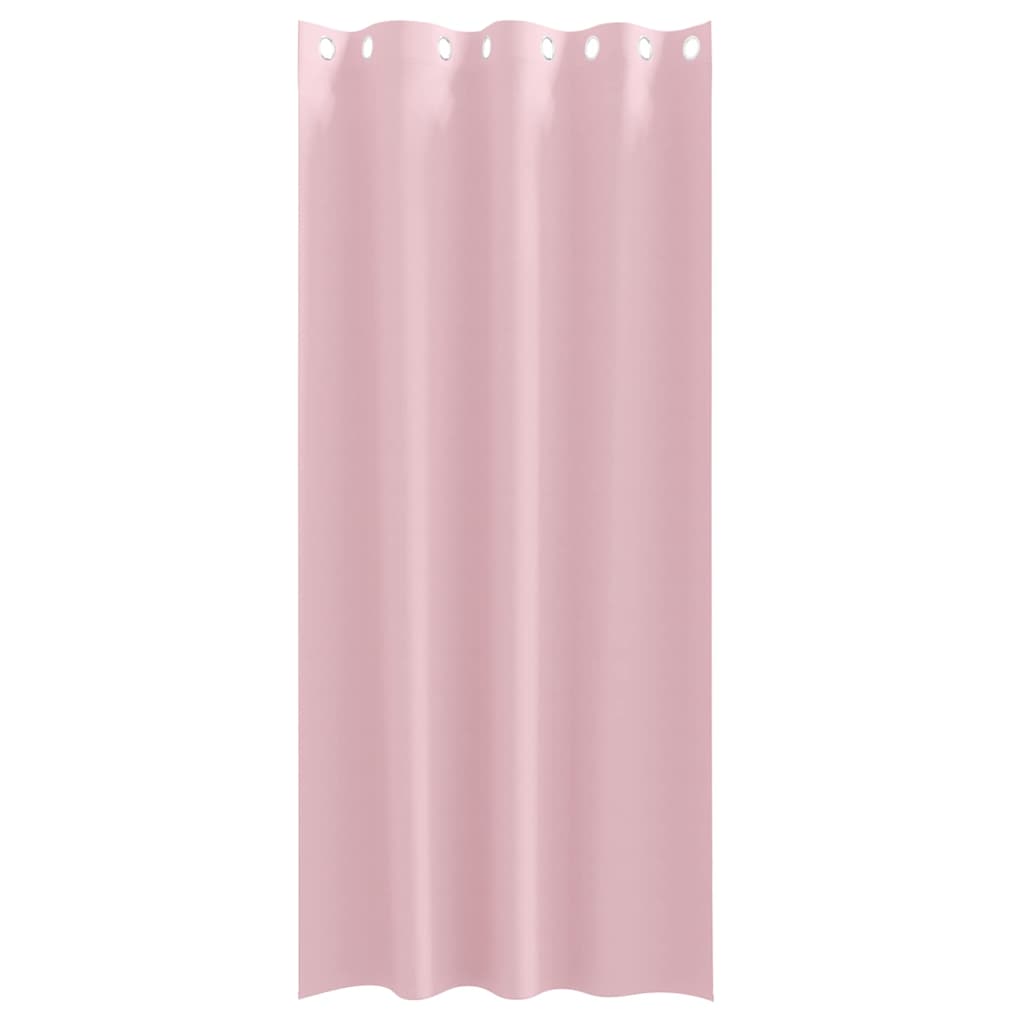 Mørklægningsgardiner med ringe 2 stk. Lyserød 245 x 140 cm