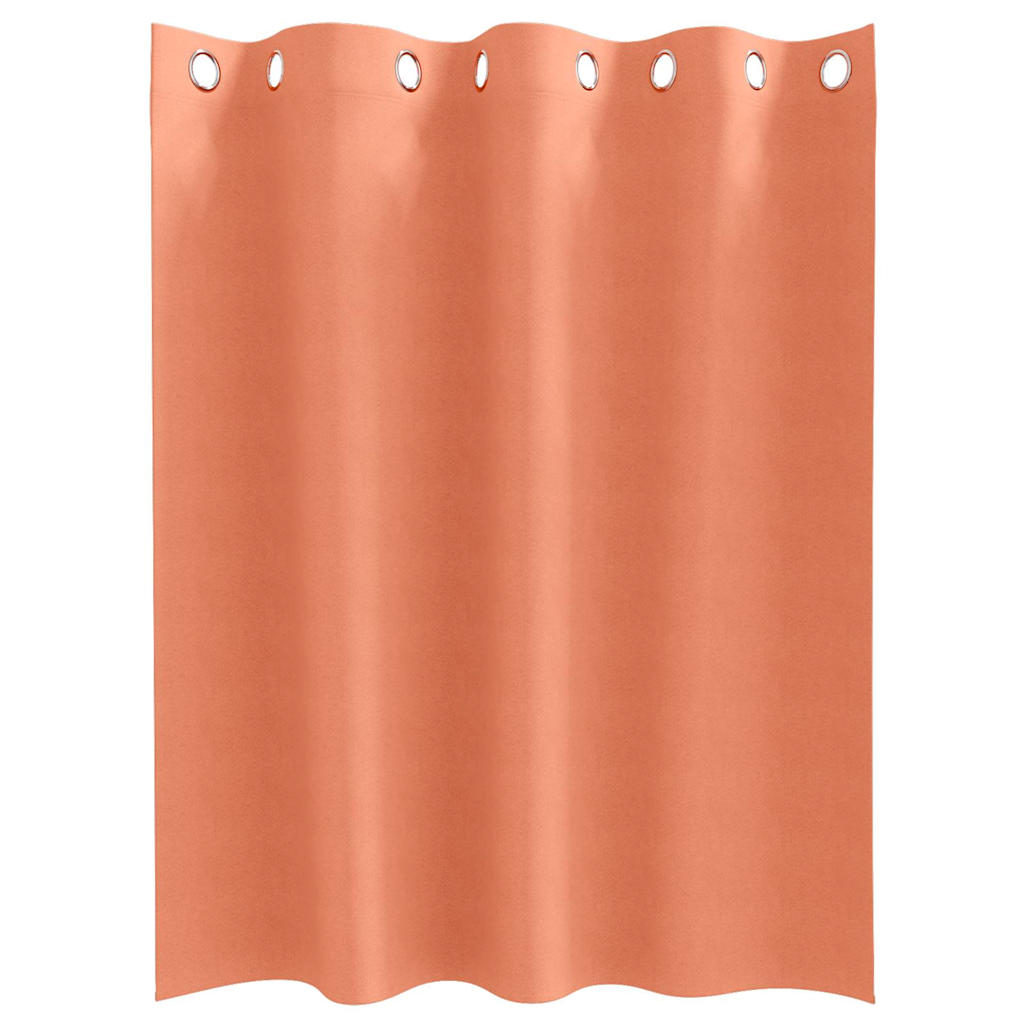 Mørklægningsgardiner med ringe 2 pcs Terrakotta 140 x 140 cm