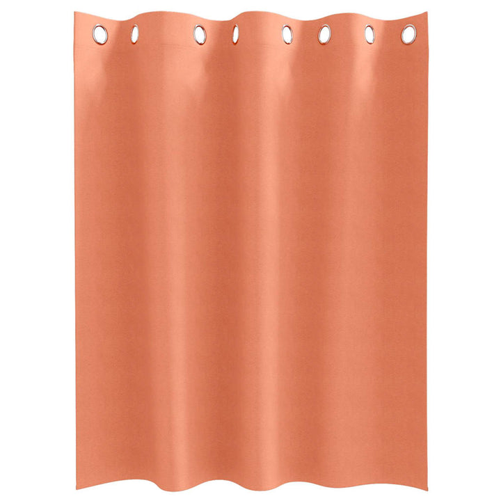 Mørklægningsgardiner med ringe 2 pcs Terrakotta 140 x 140 cm