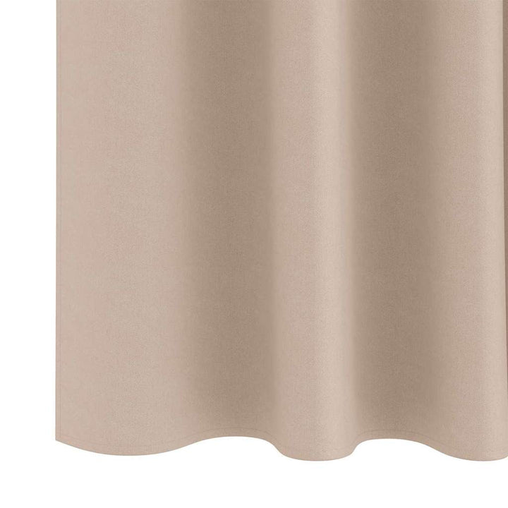 Mørklægningsgardiner med ringe 2 stk. Gråbrun 225 x 140 cm