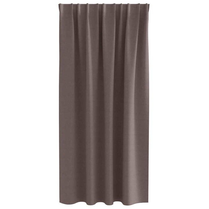 Mørklægningsgardiner med ringe 2 pcs Mørk Brun 175 x 140 cm