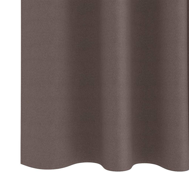 Mørklægningsgardiner med ringe 2 pcs Mørk Brun 245 x 140 cm
