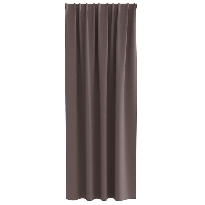Mørklægningsgardiner med ringe 2 pcs Mørk Brun 245 x 140 cm