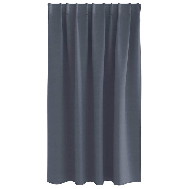 Mørklægningsgardiner med ringe 2 pcs Antracit 140 x 140 cm