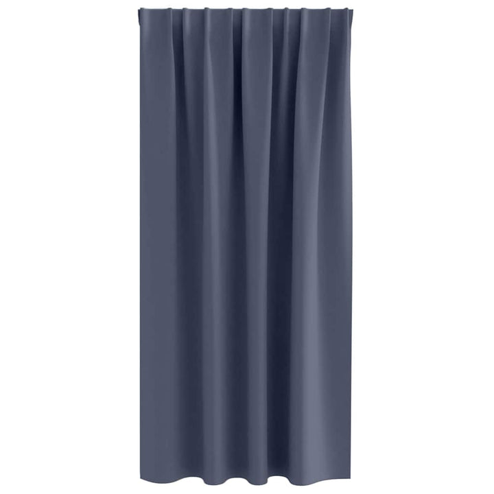 Mørklægningsgardiner med ringe 2 pcs Antracit 175 x 140 cm