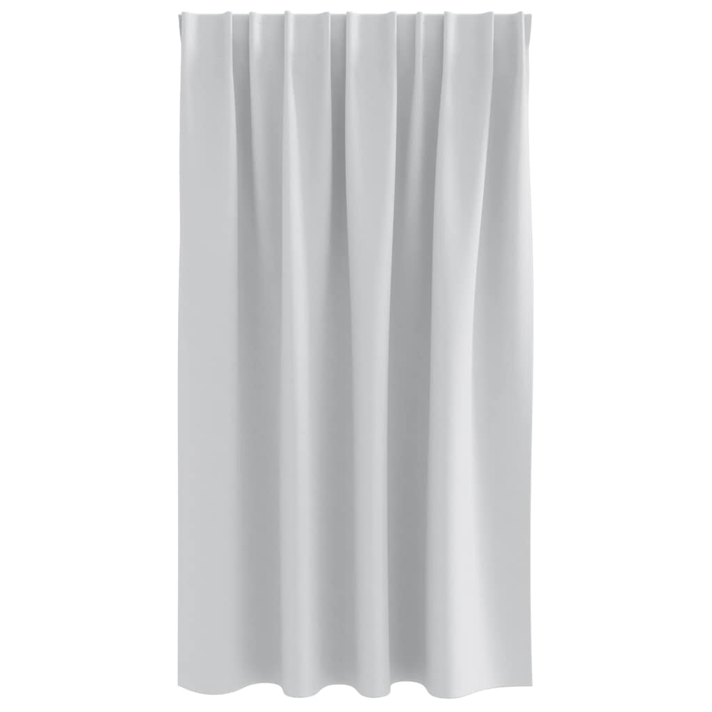 Mørklægningsgardiner med ringe 2 pcs Bleg Grå 140 x 140 cm