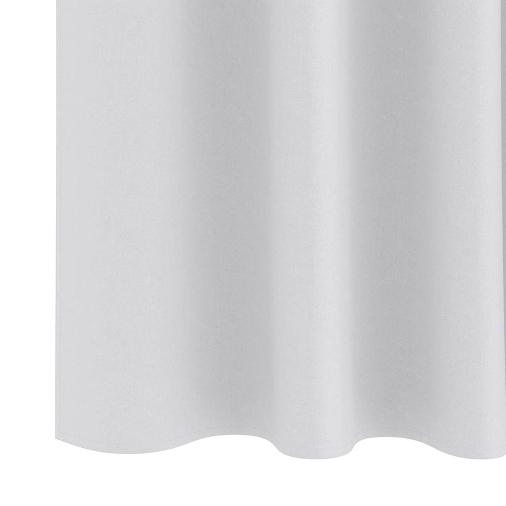 Mørklægningsgardiner med ringe 2 stk. Bleg Grå 245 x 140 cm
