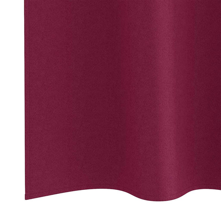 Mørklægningsgardiner med ringe 2 pcs Vinrød 140 x 140 cm