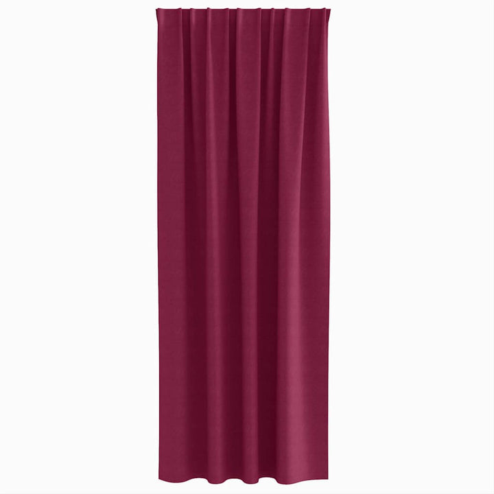 Mørklægningsgardiner med ringe 2 stk. Vinrød 245 x 140 cm