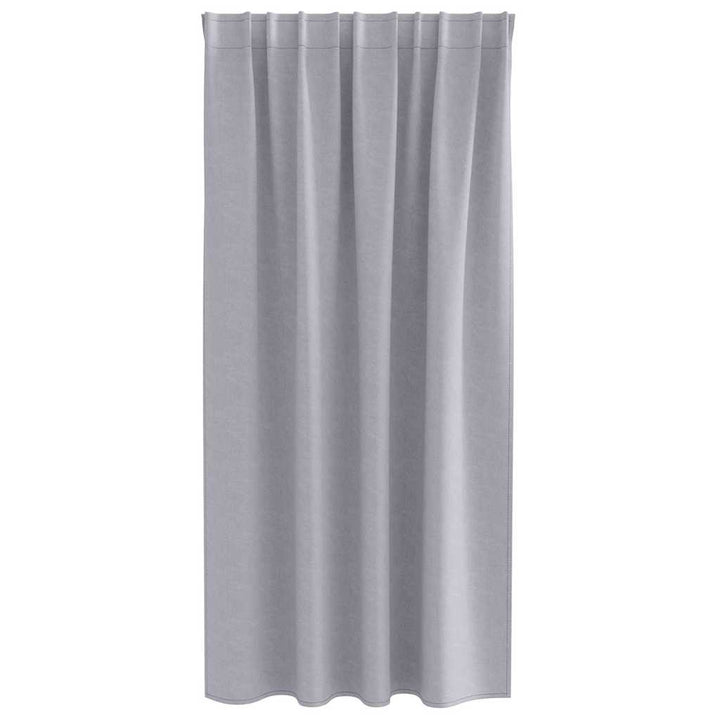 Mørklægningsgardiner med ringe 2 pcs Metal Grå 175 x 140 cm