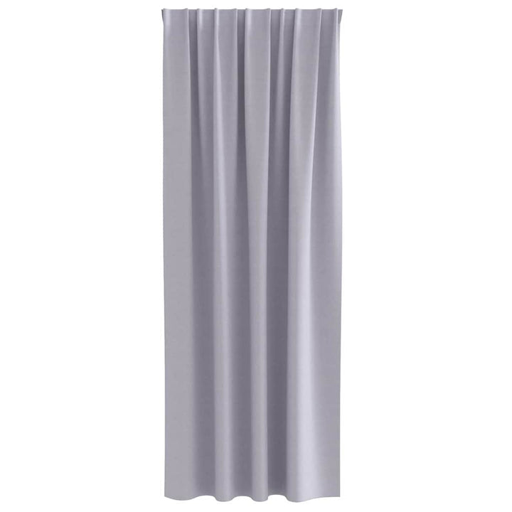 Mørklægningsgardiner med ringe 2 pcs Metal Grå 245 x 140 cm