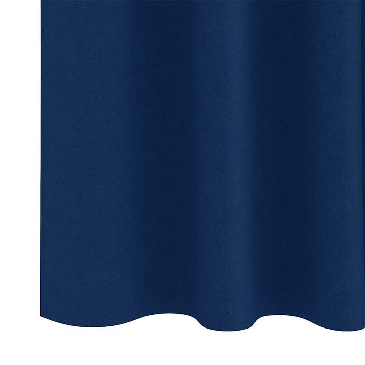 Mørklægningsgardiner med ringe 2 pcs Mørk blå 175 x 140 cm