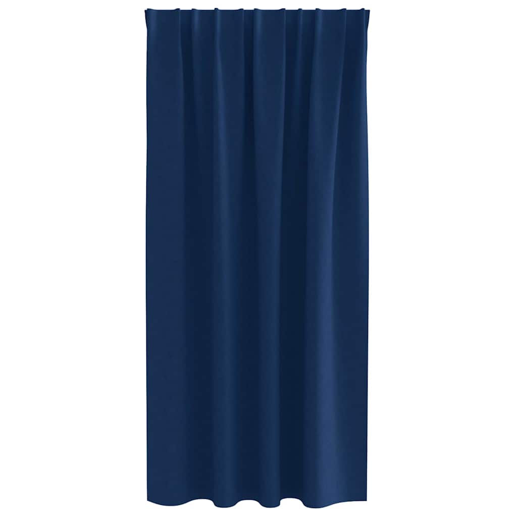 Mørklægningsgardiner med ringe 2 pcs Mørk blå 175 x 140 cm