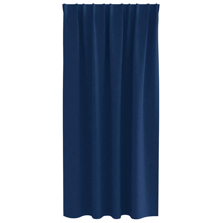 Mørklægningsgardiner med ringe 2 pcs Mørk blå 175 x 140 cm