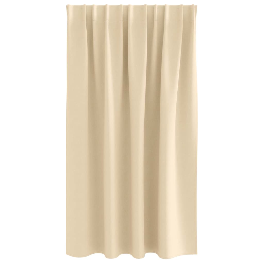 Mørklægningsgardiner med ringe 2 pcs Creme 140 x 140 cm
