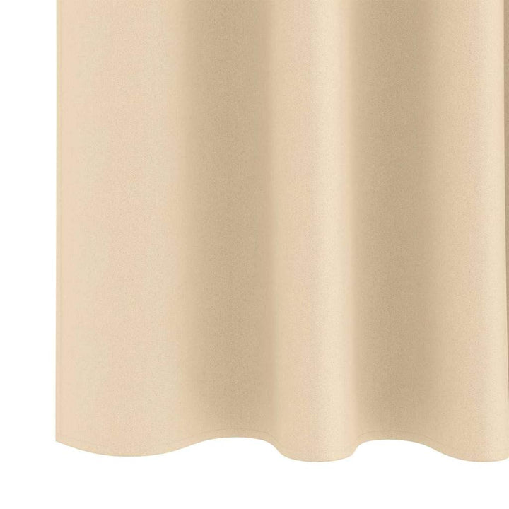 Mørklægningsgardiner med ringe 2 pcs Creme 245 x 140 cm