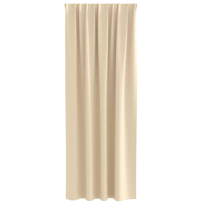 Mørklægningsgardiner med ringe 2 stk. Cremefarvet 260 x 140 cm