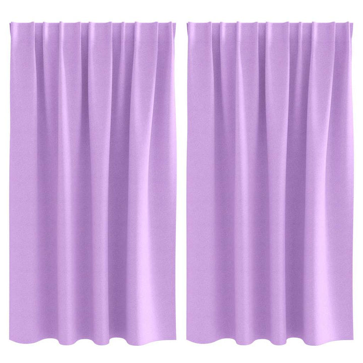 Mørklægningsgardiner med ringe 2 pcs Lilla 140 x 140 cm
