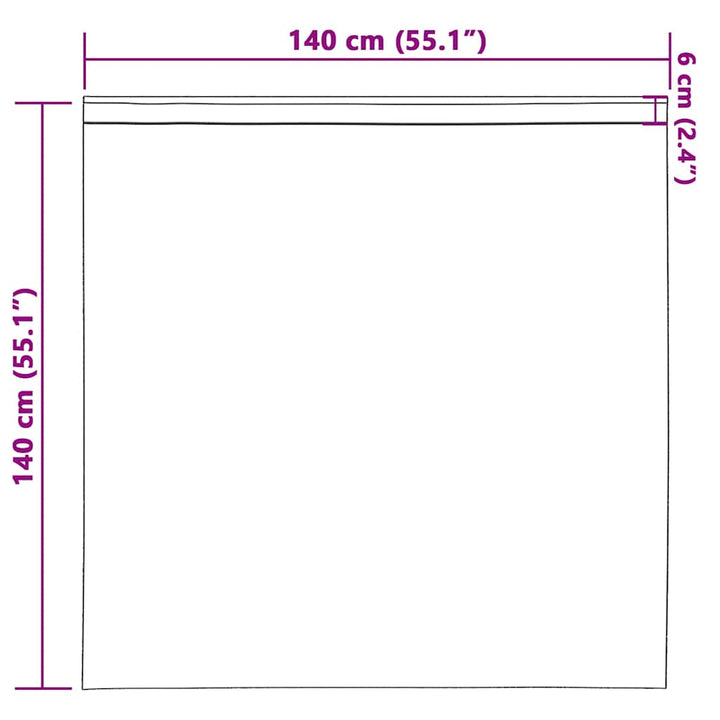 Mørklægningsgardiner med ringe 2 pcs Lilla 140 x 140 cm