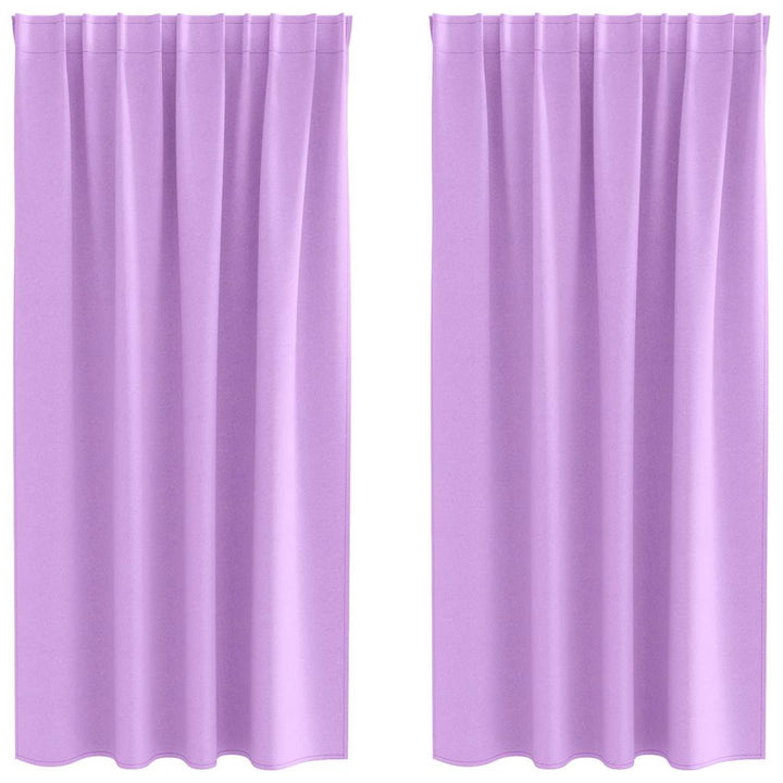 Mørklægningsgardiner med ringe 2 pcs Lilla 175 x 140 cm