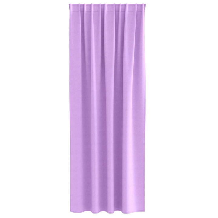 Mørklægningsgardiner med ringe 2 stk. Lilla 245 x 140 cm