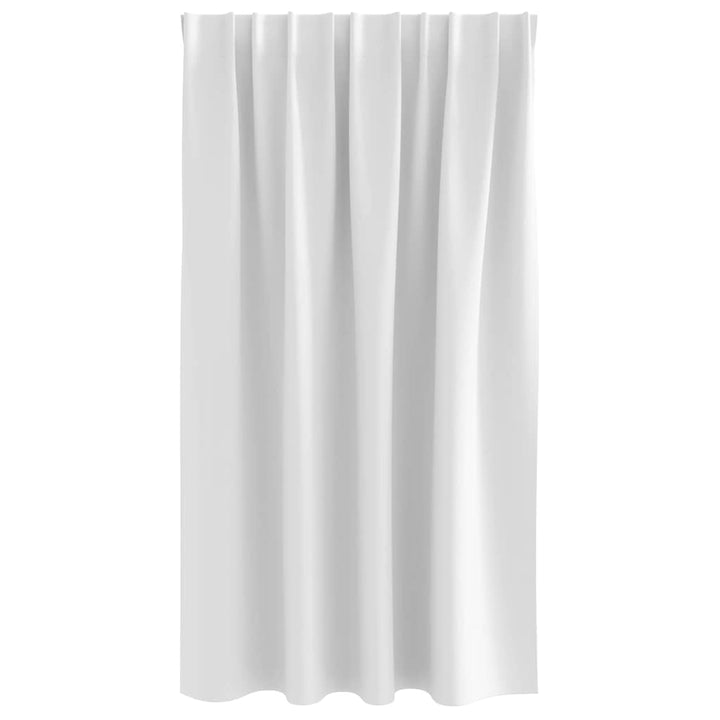Mørklægningsgardiner med ringe 2 stk. Lys hvid 140 x 140 cm