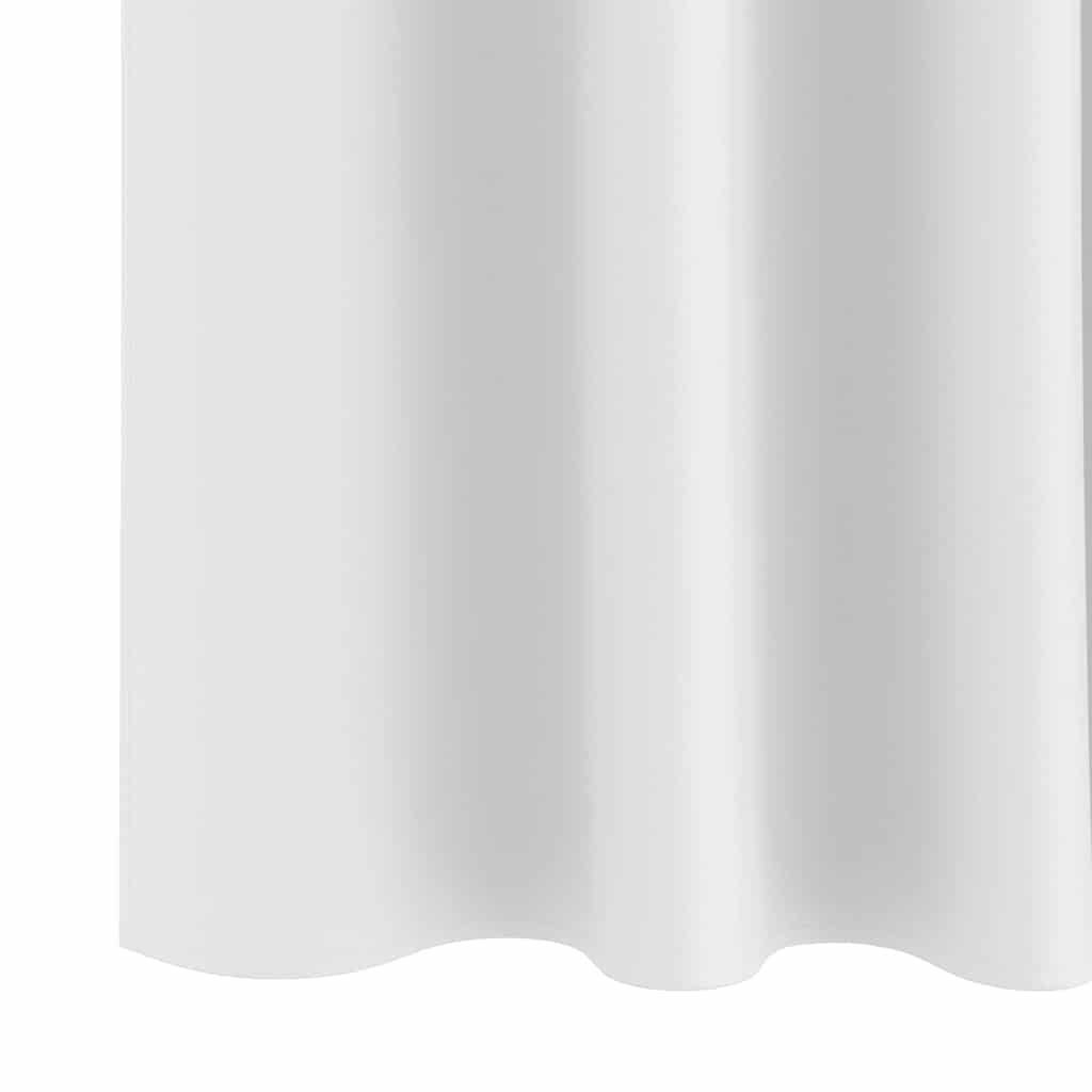 Mørklægningsgardiner med ringe 2 pcs Lys hvid 175 x 140 cm