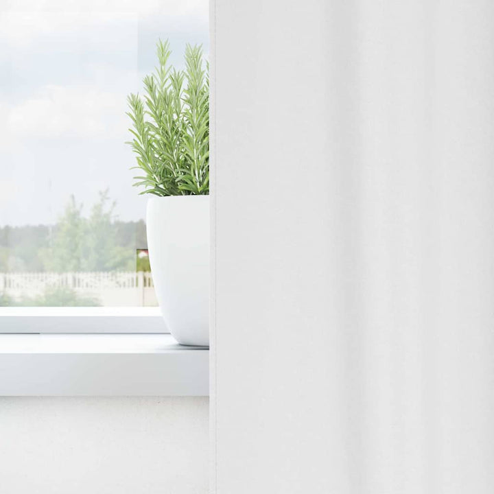 Mørklægningsgardiner med ringe 2 pcs Lys hvid 175 x 140 cm
