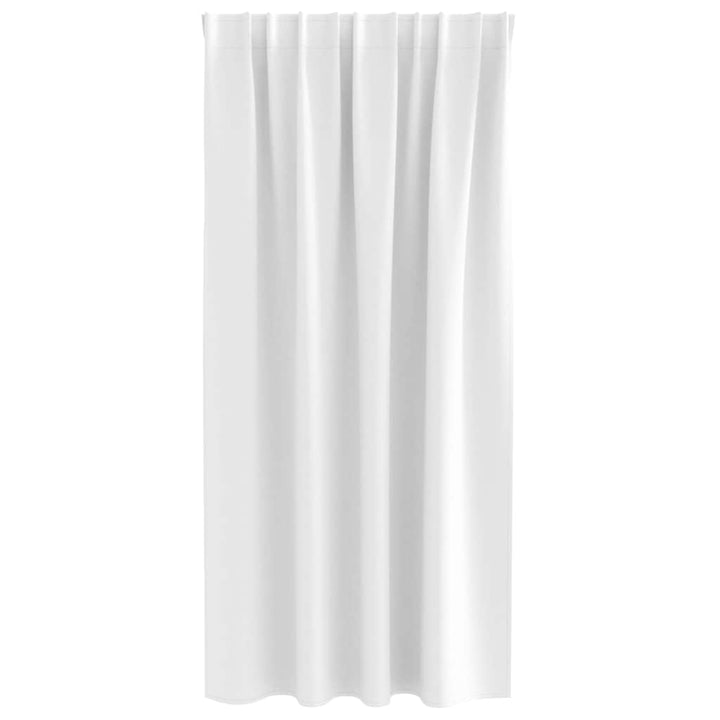 Mørklægningsgardiner med ringe 2 pcs Lys hvid 175 x 140 cm