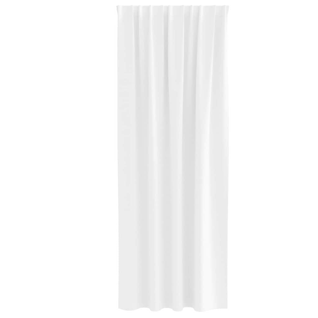 Mørklægningsgardiner med ringe 2 stk. Ren Hvid 245 x 140 cm