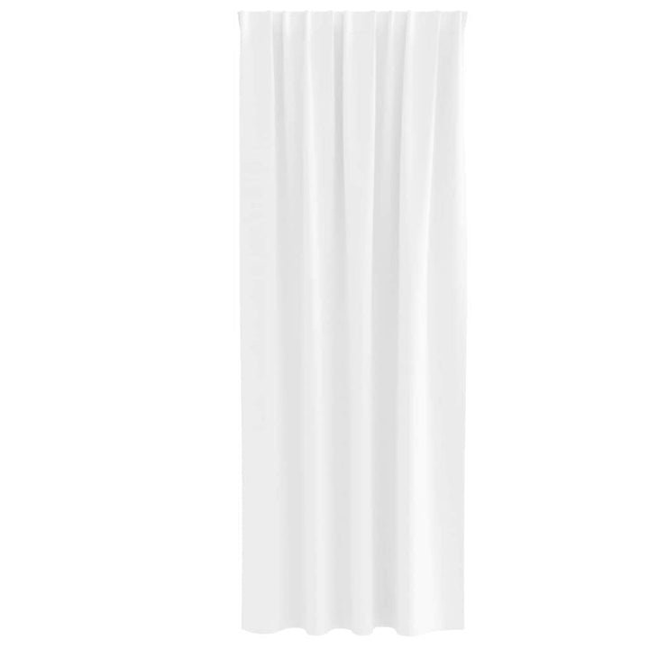 Mørklægningsgardiner med ringe 2 stk. Ren Hvid 245 x 140 cm