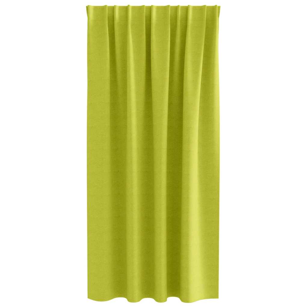 Mørklægningsgardiner med ringe 2 stk. Grøn 175 x 140 cm