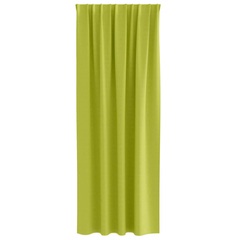 Mørklægningsgardiner med ringe 2 stk. Grøn 260 x 140 cm