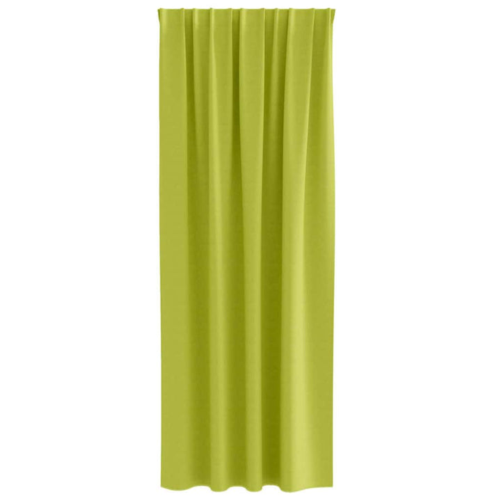 Mørklægningsgardiner med ringe 2 stk. Grøn 260 x 140 cm