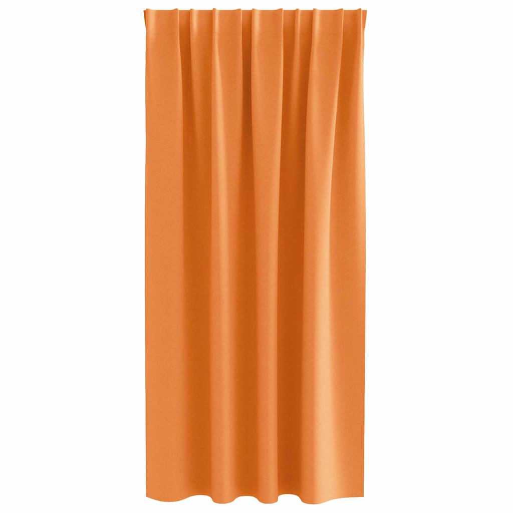 Mørklægningsgardiner med ringe 2 pcs Orange 175 x 140 cm