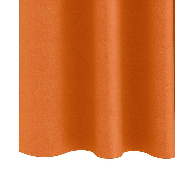 Mørklægningsgardiner med ringe 2 stk. Lys Orange 260 x 140 cm