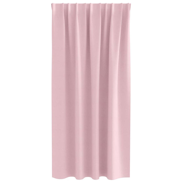 Mørklægningsgardiner med ringe 2 stk. Lyserød 175 x 140 cm