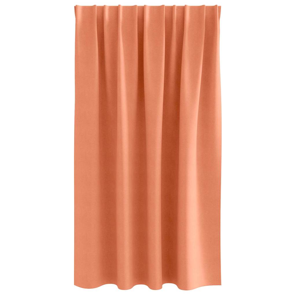 Mørklægningsgardiner med ringe 2 stk. Terrakotta 140 x 140 cm